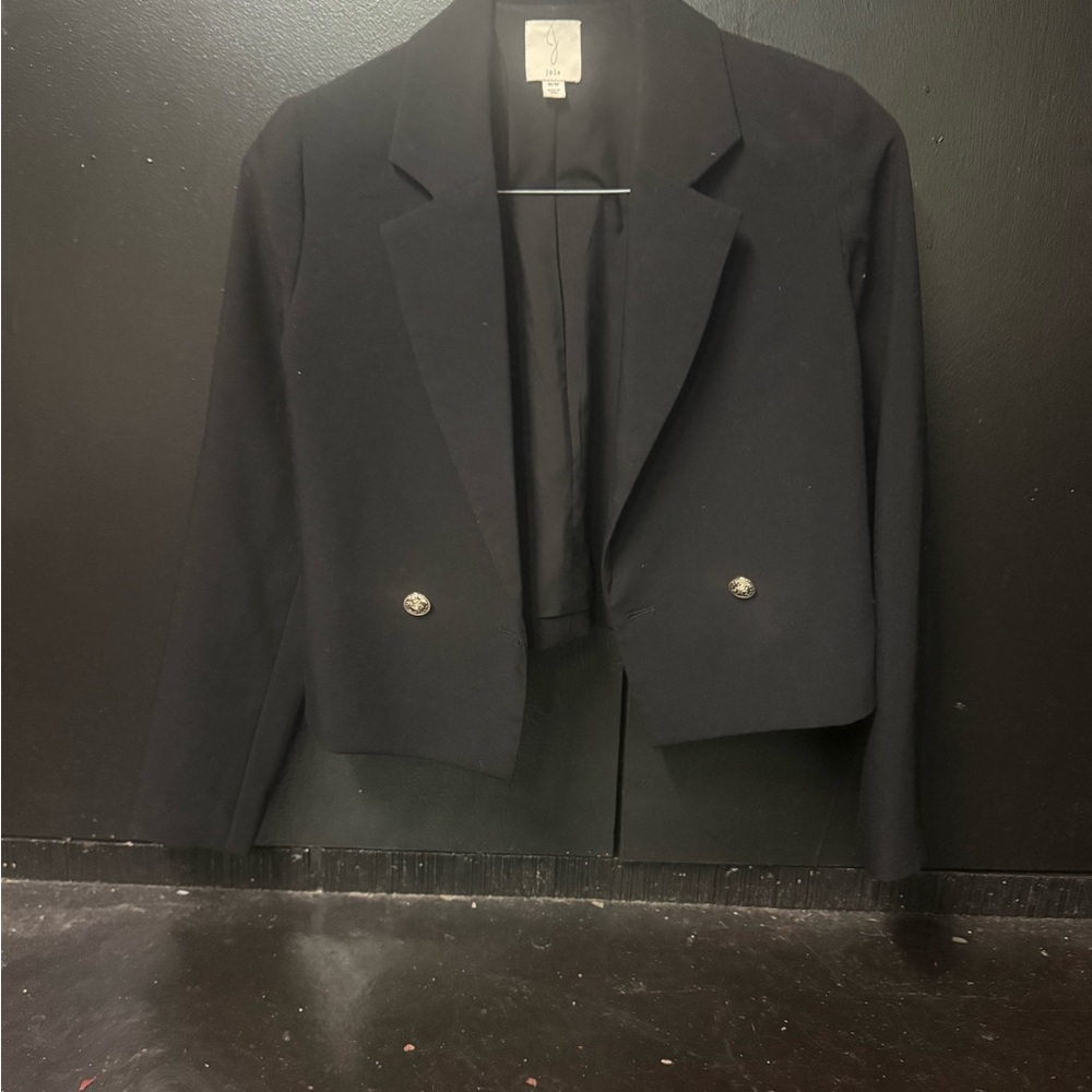 Jolie Black Blazer with Gold/Silver Buttons size Large